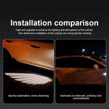 Load image into Gallery viewer, 2Pcs Car Rearview Mirror Welcome Angel Wings Light Dynamic Carpet Light Ambient Light Decorative Atmosphere Light
