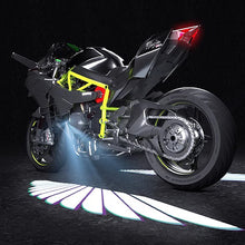 Load image into Gallery viewer, Pair Motorcycle LED Welcome Light Angel Wings Style Projection Lights For Motorcycle Modified Decorative Lamps Wing Lights
