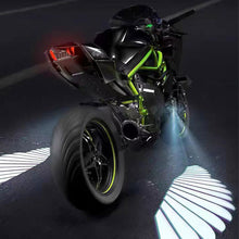 Load image into Gallery viewer, Pair Motorcycle LED Welcome Light Angel Wings Style Projection Lights For Motorcycle Modified Decorative Lamps Wing Lights

