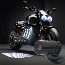 Load image into Gallery viewer, Pair Motorcycle LED Welcome Light Angel Wings Style Projection Lights For Motorcycle Modified Decorative Lamps Wing Lights
