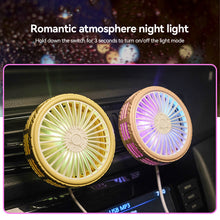 Load image into Gallery viewer, USB Car Fan Air Outlet LED Lighting Accessories Three-speed Fan Car Central Control Electrical Appliances
