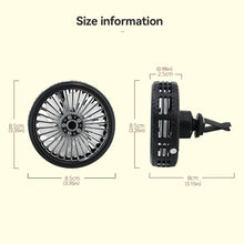 Load image into Gallery viewer, USB Car Fan Air Outlet LED Lighting Accessories Three-speed Fan Car Central Control Electrical Appliances
