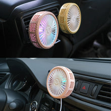 Load image into Gallery viewer, USB Car Fan Air Outlet LED Lighting Accessories Three-speed Fan Car Central Control Electrical Appliances
