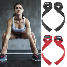 Load image into Gallery viewer, 1 Pair 3.8*60CM Strength Training Professional Hard Pull Grip Strap Fitness Weight Lifting Pressure Non-Slip Power Strap Winding Wrist Strap
