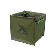 Load image into Gallery viewer, 33L Multifunctional Outdoor Collapsible Triangle Oxford Cloth Trash Can Portable Camping Debris Rope Storage Bag
