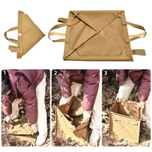 Load image into Gallery viewer, 33L Multifunctional Outdoor Collapsible Triangle Oxford Cloth Trash Can Portable Camping Debris Rope Storage Bag
