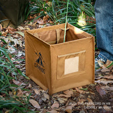 Load image into Gallery viewer, 33L Multifunctional Outdoor Collapsible Triangle Oxford Cloth Trash Can Portable Camping Debris Rope Storage Bag
