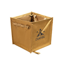 Load image into Gallery viewer, 33L Multifunctional Outdoor Collapsible Triangle Oxford Cloth Trash Can Portable Camping Debris Rope Storage Bag
