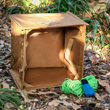 Load image into Gallery viewer, 33L Multifunctional Outdoor Collapsible Triangle Oxford Cloth Trash Can Portable Camping Debris Rope Storage Bag
