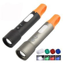 Load image into Gallery viewer, Multifunctional Outdoor Camping White Laser Flashlight Dual Light Source Working Light With Hook Type-C Charging
