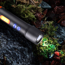 Load image into Gallery viewer, Multifunctional Outdoor Camping White Laser Flashlight Dual Light Source Working Light With Hook Type-C Charging
