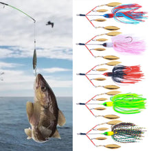 Load image into Gallery viewer, 13CM/22.8G Tractor Whisker Lure Bait Anti-Hanging Sole Composite Spinning Glitter False Bait Fishing Accessories

