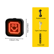 Load image into Gallery viewer, 1PC Mountain Bike Aluminum Alloy Taillight Creative Pattern 100LM LED Red Night Riding Warning Light
