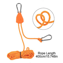 Load image into Gallery viewer, 4MM*4M Outdoor Camping Tent Wind Rope Metal Pulley Adjuster Thick High Reflective Adjustable Parachute Cord Camping Supplies
