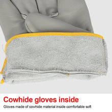 Load image into Gallery viewer, 1Pair Short All-Cowhide Electric Welding Driver Protective Gloves Heat Insulation And Wear Resistance Industrial Protection Tools
