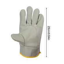 Load image into Gallery viewer, 1Pair Short All-Cowhide Electric Welding Driver Protective Gloves Heat Insulation And Wear Resistance Industrial Protection Tools
