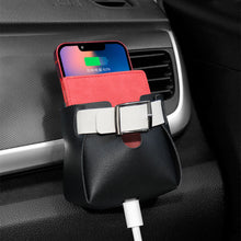 Load image into Gallery viewer, Car Air Outlet Clip Hooks Auto Interior Box Organizer Leather Pouch Storage Bag Phone Holder Pouch Accessories
