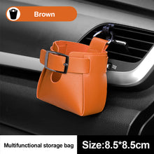 Load image into Gallery viewer, Car Air Outlet Clip Hooks Auto Interior Box Organizer Leather Pouch Storage Bag Phone Holder Pouch Accessories
