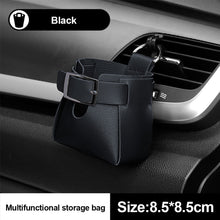 Load image into Gallery viewer, Car Air Outlet Clip Hooks Auto Interior Box Organizer Leather Pouch Storage Bag Phone Holder Pouch Accessories
