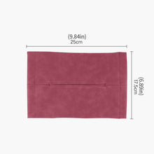 Load image into Gallery viewer, Suede Leather Car Seat Back Tissue Box Auto Armrest Box Sun Visor Hanging Tissue Box Holder Paper Towel Organizer
