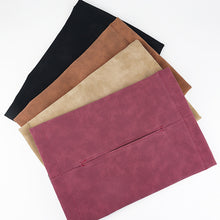 Load image into Gallery viewer, Suede Leather Car Seat Back Tissue Box Auto Armrest Box Sun Visor Hanging Tissue Box Holder Paper Towel Organizer
