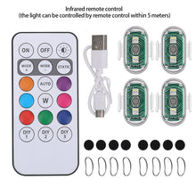 Load image into Gallery viewer, Motorcycle Strobe Light Flash Wireless Remote Control LED Anti-collision Warning Lamp Waterproof For Car Bike Bicycle
