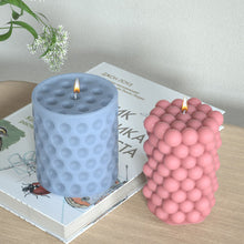 Load image into Gallery viewer, 1Pc 3D Silicone Candle Mold Cylindrical Bubble Scented Aromatherapy Plaster Candle Mould DIY Cake Handmade Making Mold

