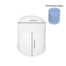 Load image into Gallery viewer, 1Pc 3D Silicone Candle Mold Cylindrical Bubble Scented Aromatherapy Plaster Candle Mould DIY Cake Handmade Making Mold
