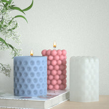 Load image into Gallery viewer, 1Pc 3D Silicone Candle Mold Cylindrical Bubble Scented Aromatherapy Plaster Candle Mould DIY Cake Handmade Making Mold
