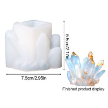 Load image into Gallery viewer, DIY Crystal Epoxy Resin Mold Crystal Cluster Irregular Stone Silicone Mold 3D Ornaments Handicraft Necklace Earrings Pendant Epoxy Resin Mold

