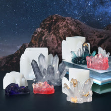 Load image into Gallery viewer, DIY Crystal Epoxy Resin Mold Crystal Cluster Irregular Stone Silicone Mold 3D Ornaments Handicraft Necklace Earrings Pendant Epoxy Resin Mold
