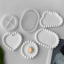 Load image into Gallery viewer, Bubble Storage Tray Silicone Mold DIY Resin Plaster Cement Gift Casting Mould Round Flower Cloud Heart Shape Coaster Home Decor

