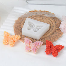 Load image into Gallery viewer, Butterfly Aromatherapy Gypsum Candle Rose Butterfly Chocolate Flip Sugar Cake Decoration Silicone Molds
