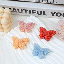 Load image into Gallery viewer, Butterfly Aromatherapy Gypsum Candle Rose Butterfly Chocolate Flip Sugar Cake Decoration Silicone Molds
