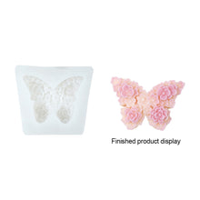 Load image into Gallery viewer, Butterfly Aromatherapy Gypsum Candle Rose Butterfly Chocolate Flip Sugar Cake Decoration Silicone Molds
