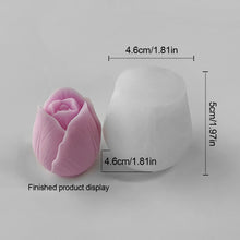 Load image into Gallery viewer, Tulip Candle Mold DIY Flower Expanded Fragrance Stone Handmade Soap Cake Decoration Baking Silicone Mold
