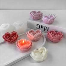 Load image into Gallery viewer, Love Flowers Mold DIY Heart Shaped Roses Aromatherapy Candle Epoxy Resin Plaster Mould Handmade Soap Silicone Molds
