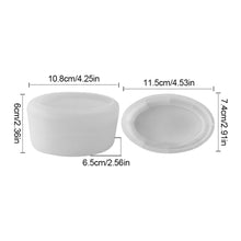 Load image into Gallery viewer, Round Candle Jar Concrete Mold DIY Handmade Fragrance Candle Wax Storage Box Cement Plaster Silicone Molds Home Craft Decoration
