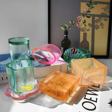 Load image into Gallery viewer, Round Candle Jar Concrete Mold DIY Handmade Fragrance Candle Wax Storage Box Cement Plaster Silicone Molds Home Craft Decoration
