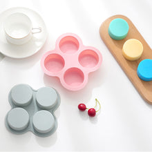 Load image into Gallery viewer, Air Fryer Egg Mold Round Shape Eggs Mold 4 Cavity Non-Stick Silicone Air Fryer Egg Pan Egg Steamer Cooking Mold Fried Egg Tool
