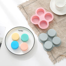 Load image into Gallery viewer, Air Fryer Egg Mold Round Shape Eggs Mold 4 Cavity Non-Stick Silicone Air Fryer Egg Pan Egg Steamer Cooking Mold Fried Egg Tool
