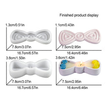 Load image into Gallery viewer, Striped Bow Candle Jar Concrete Mold DIY Handmade Fragrance Candle Wax Storage Box Cement Plaster Silicone Molds Home Craft Decoration
