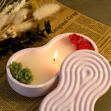 Load image into Gallery viewer, Striped Bow Candle Jar Concrete Mold DIY Handmade Fragrance Candle Wax Storage Box Cement Plaster Silicone Molds Home Craft Decoration
