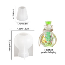 Load image into Gallery viewer, Wishing Bottle Clay Silicone Molds Handmade Quick Sand Bottles Epoxy Resin Mould Fragrance Necklace Keyring Keychain Gypsum Mold
