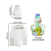 Load image into Gallery viewer, Wishing Bottle Clay Silicone Molds Handmade Quick Sand Bottles Epoxy Resin Mould Fragrance Necklace Keyring Keychain Gypsum Mold
