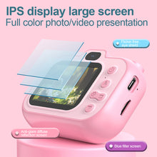 Load image into Gallery viewer, 1080P Kids Dual Lens Digital Camera 2.0 Inch IPS Screen 180° Rotatable Lens with Neck Strap Tripod Birthday Christmas Gift
