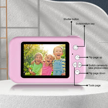 Load image into Gallery viewer, Y2 1080P Kids Digital Camera 2.4 Inch IPS Screen with Neck Strap Single Lens Mini Digital Camera Camcorder Birthday Christmas Gift
