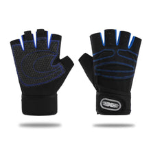 Load image into Gallery viewer, 1Pair Half Finger Fitness Gloves With Wrist Guard Non-Slip Breathable Cycling Gloves Sports Training Equipment
