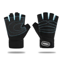 Load image into Gallery viewer, 1Pair Half Finger Fitness Gloves With Wrist Guard Non-Slip Breathable Cycling Gloves Sports Training Equipment
