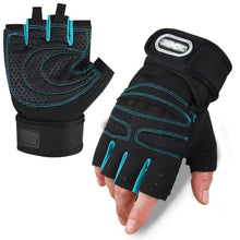 Load image into Gallery viewer, 1Pair Half Finger Fitness Gloves With Wrist Guard Non-Slip Breathable Cycling Gloves Sports Training Equipment
